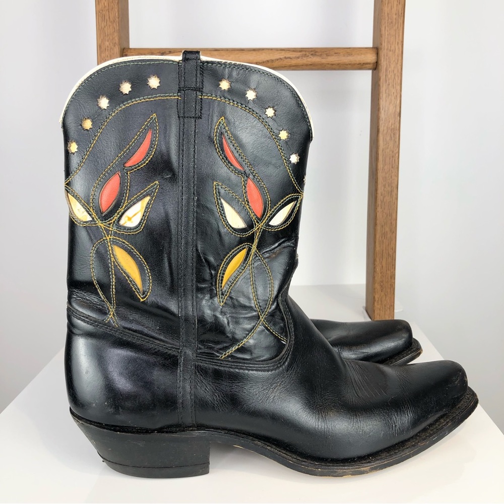 Corral black leather cowboy boots size 10
